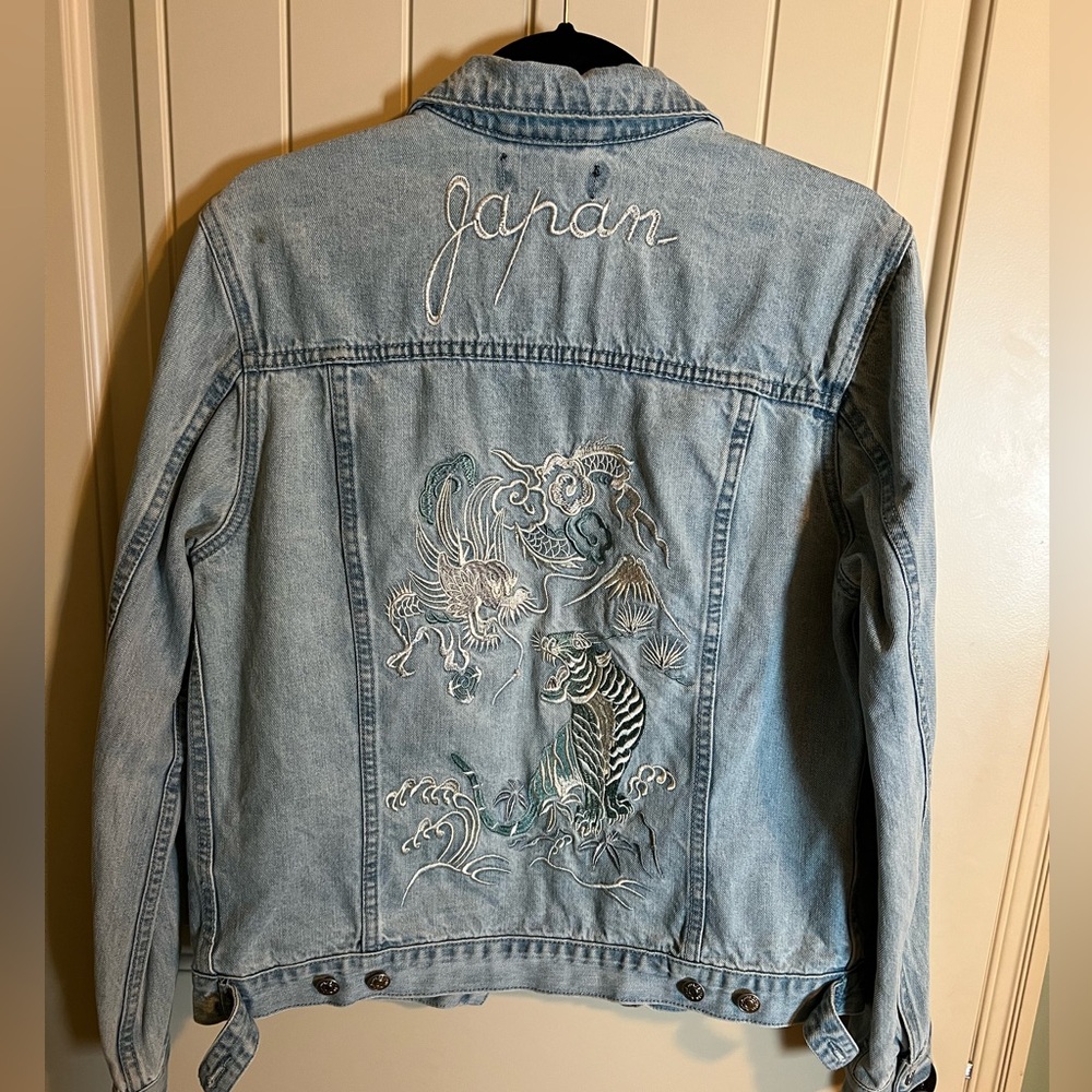 PacSun embroidered denim jacket